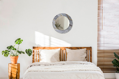 Miroir rond avec décoration Marbre gris