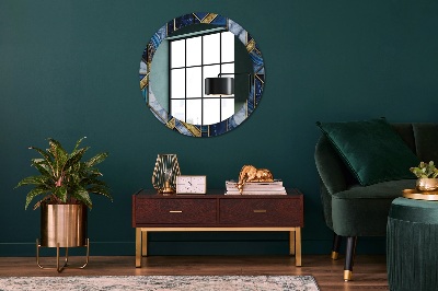 Miroir rond imprimé Marbre moderne