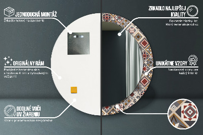Miroir rond avec décoration Motif turc