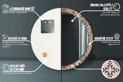Miroir rond avec décoration Motif turc