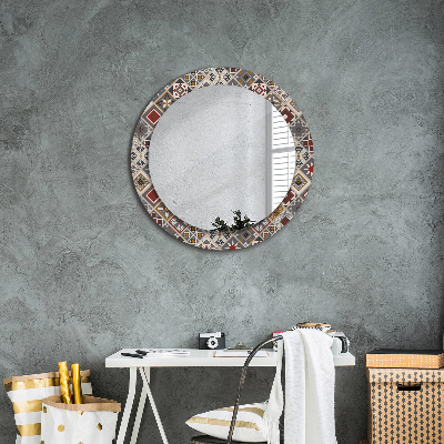 Miroir rond avec décoration Motif turc