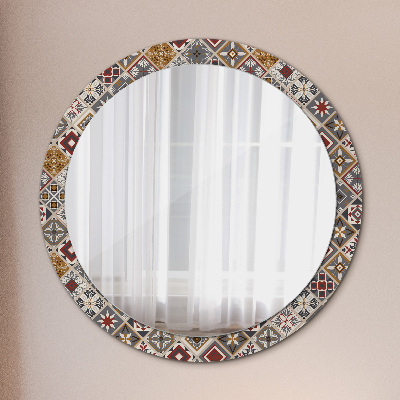 Miroir rond avec décoration Motif turc