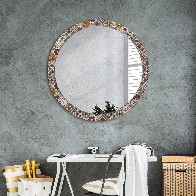 Miroir rond avec décoration Motif turc