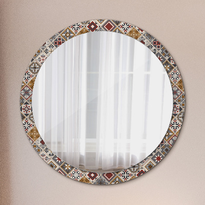 Miroir rond avec décoration Motif turc