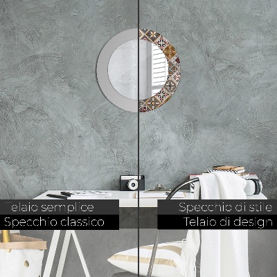 Miroir rond avec décoration Motif turc