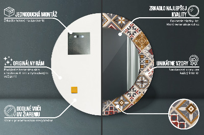 Miroir rond avec décoration Motif turc