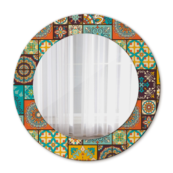 Miroir rond imprimé Motif arabe