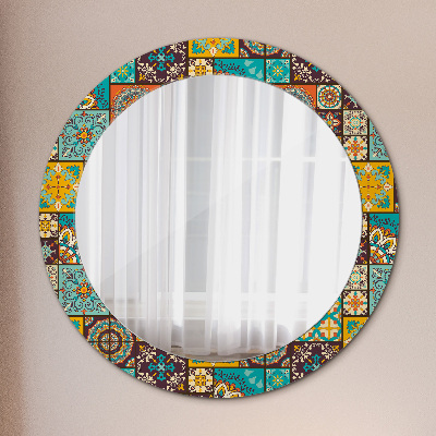 Miroir rond imprimé Motif arabe