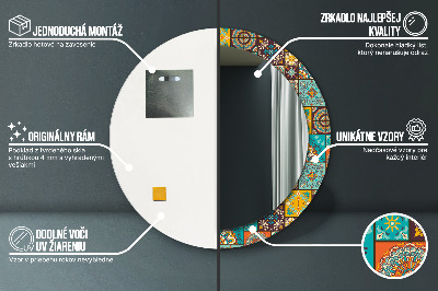 Miroir rond imprimé Motif arabe