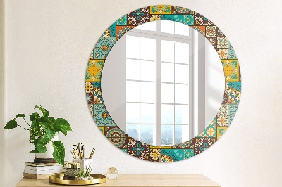 Miroir rond imprimé Motif arabe
