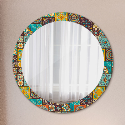 Miroir rond imprimé Motif arabe