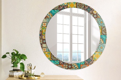 Miroir rond imprimé Motif arabe
