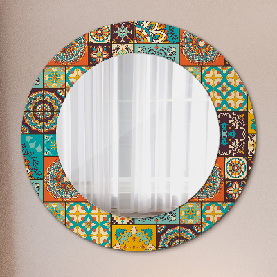 Miroir rond imprimé Motif arabe