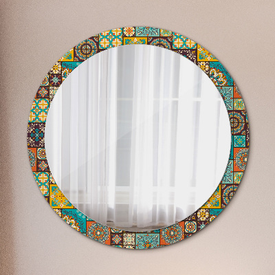 Miroir rond imprimé Motif arabe