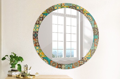 Miroir rond imprimé Motif arabe