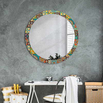 Miroir rond imprimé Motif arabe