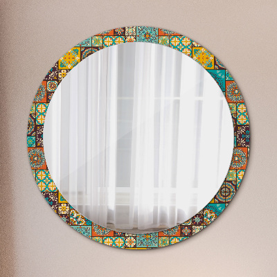 Miroir rond imprimé Motif arabe