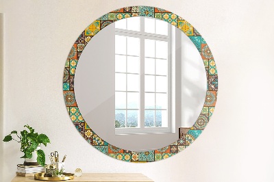 Miroir rond imprimé Motif arabe