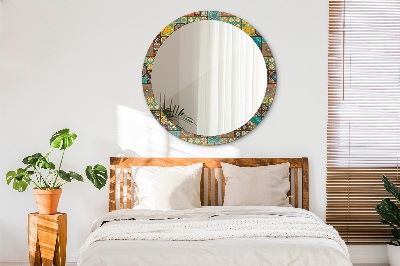 Miroir rond imprimé Motif arabe