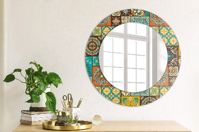 Miroir rond imprimé Motif arabe