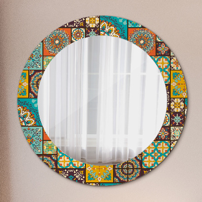 Miroir rond imprimé Motif arabe