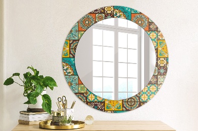 Miroir rond imprimé Motif arabe