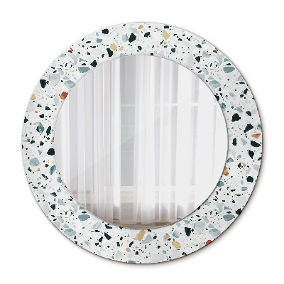 Miroir rond avec décoration Pierre naturelle