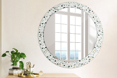 Miroir rond avec décoration Pierre naturelle