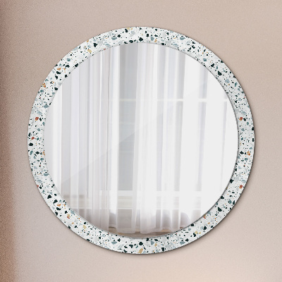 Miroir rond avec décoration Pierre naturelle