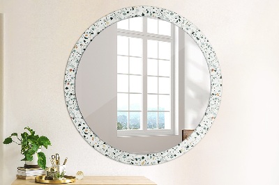 Miroir rond avec décoration Pierre naturelle