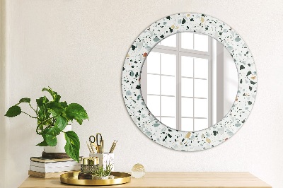 Miroir rond avec décoration Pierre naturelle