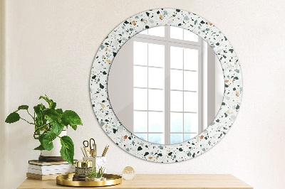 Miroir rond avec décoration Pierre naturelle