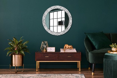 Miroir rond imprimé Lignes transversales
