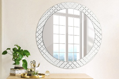 Miroir rond imprimé Lignes transversales