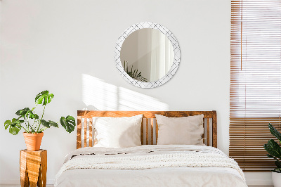 Miroir rond imprimé Lignes transversales
