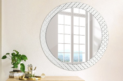 Miroir rond imprimé Lignes transversales