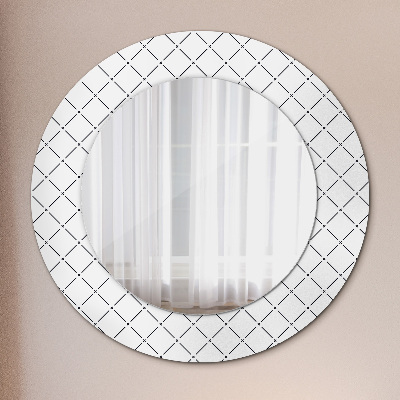 Miroir rond imprimé Lignes transversales