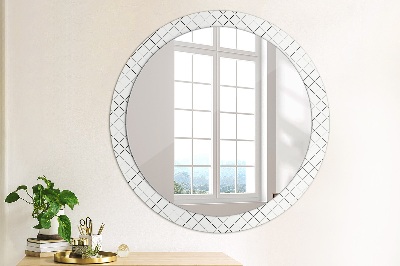 Miroir rond imprimé Lignes transversales