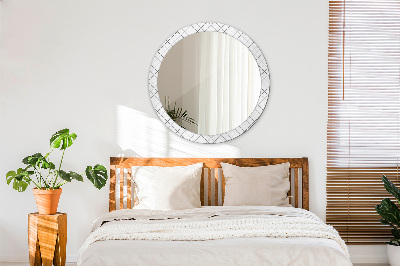 Miroir rond imprimé Lignes transversales