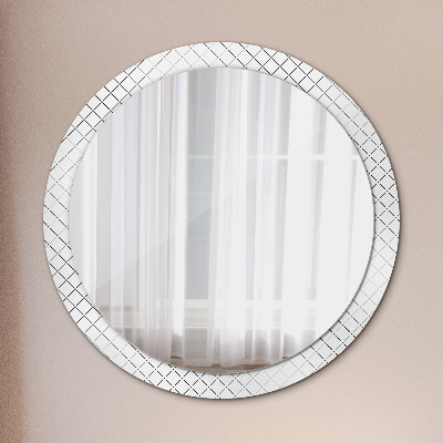 Miroir rond imprimé Lignes transversales