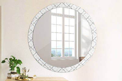 Miroir rond imprimé Lignes transversales