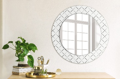 Miroir rond imprimé Lignes transversales