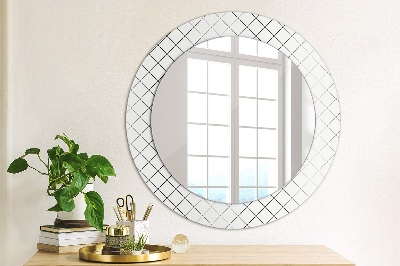 Miroir rond imprimé Lignes transversales