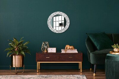 Miroir rond avec décoration Chevrons