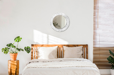 Miroir rond avec décoration Chevrons