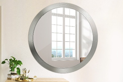 Miroir rond imprimé Acier brillant
