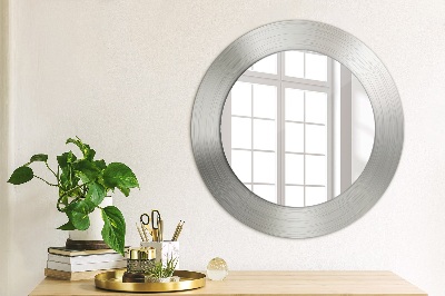 Miroir rond imprimé Acier brillant