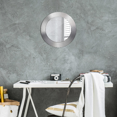 Miroir rond imprimé Acier brillant