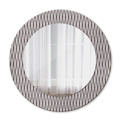 Miroir rond imprimé Motif à pois géométriques