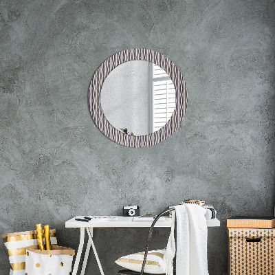 Miroir rond imprimé Motif à pois géométriques